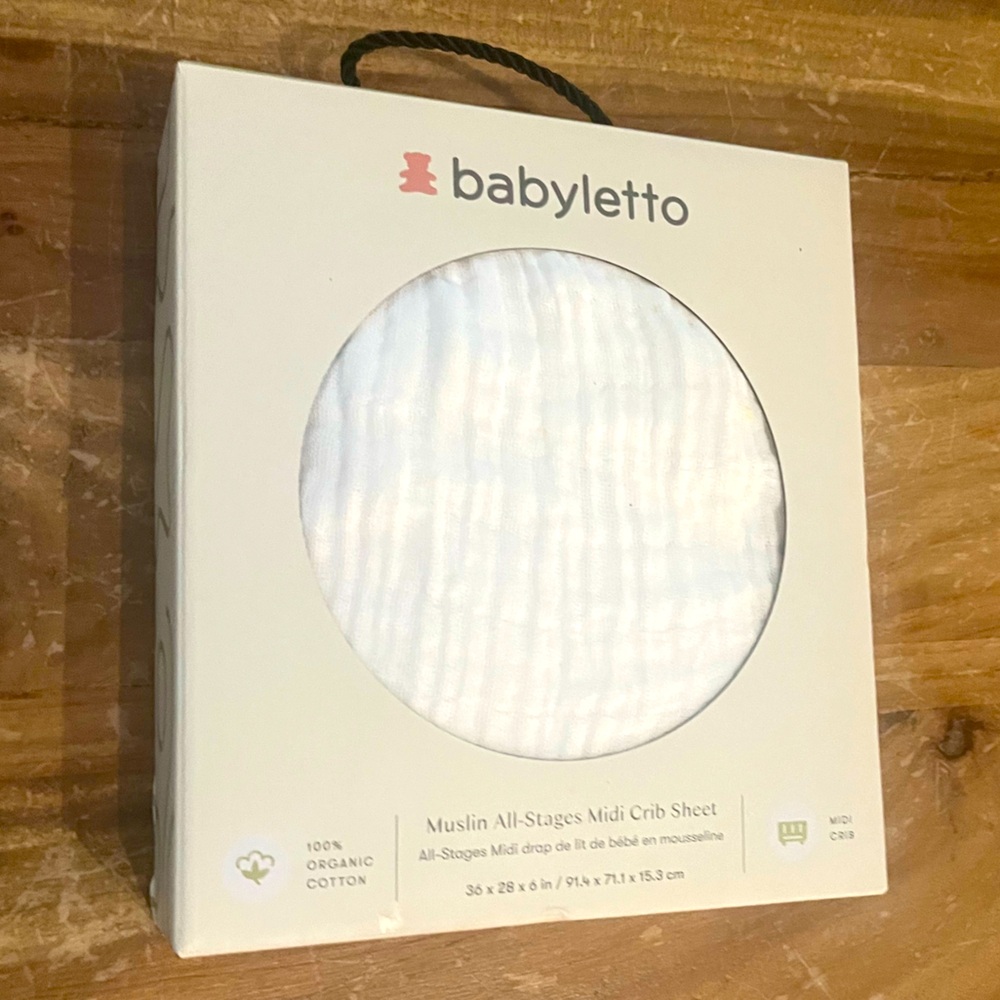 NWT Babyletto Mini Crib Sheet, 100% organic cotton
